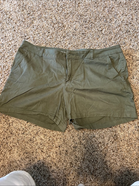 a.n.a Pants - a.n.a Olive Utility Cotton Blend Shorts